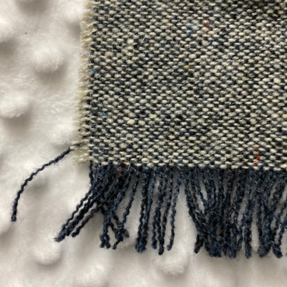 John Molloy Wool Scarf, Blue, Made in Ireland - Picture 5 of 6